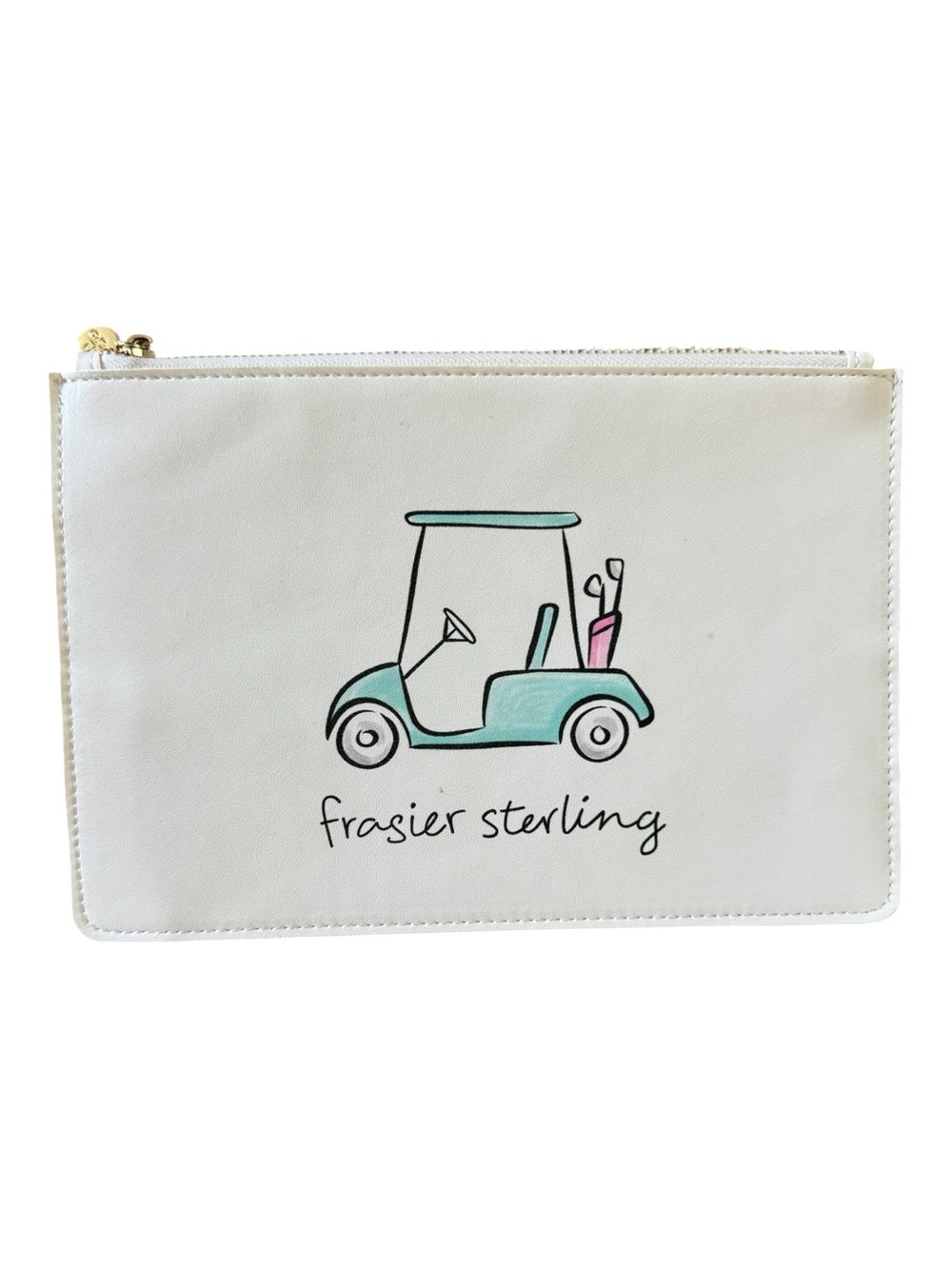 limited-edition Frasier Sterling  x Anthro "Golf Cart" travel makeup bag